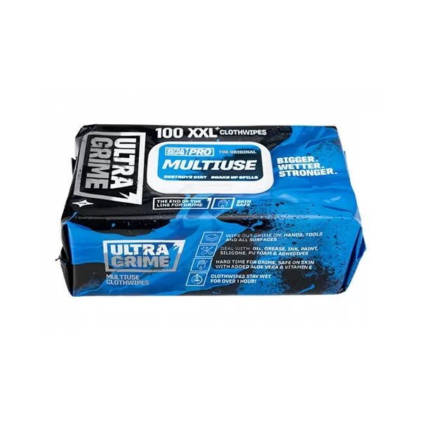 Set Di 100 Salviette Multiuso Ultragrime Pro Xxl