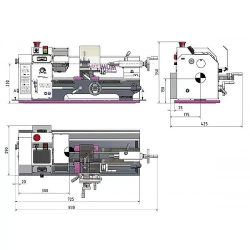 Tornio Parallelo Optimum Mod. Tu 2004 V