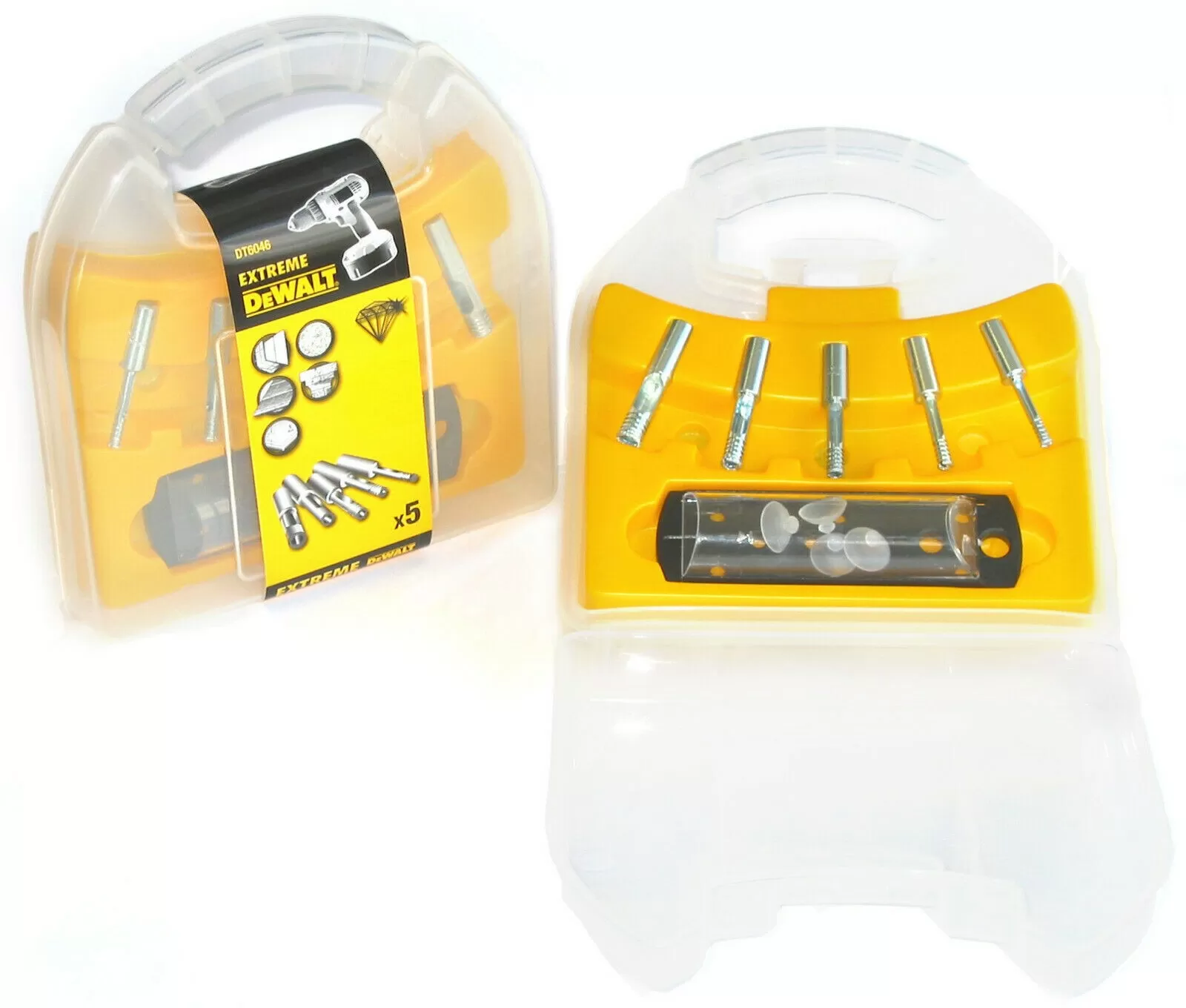 Set 5 Punte Per Piastrelle E Gres Porcellanate 5/6/7/8/10 Mm Con Sistema Ad Acqua Dewalt Dt6046