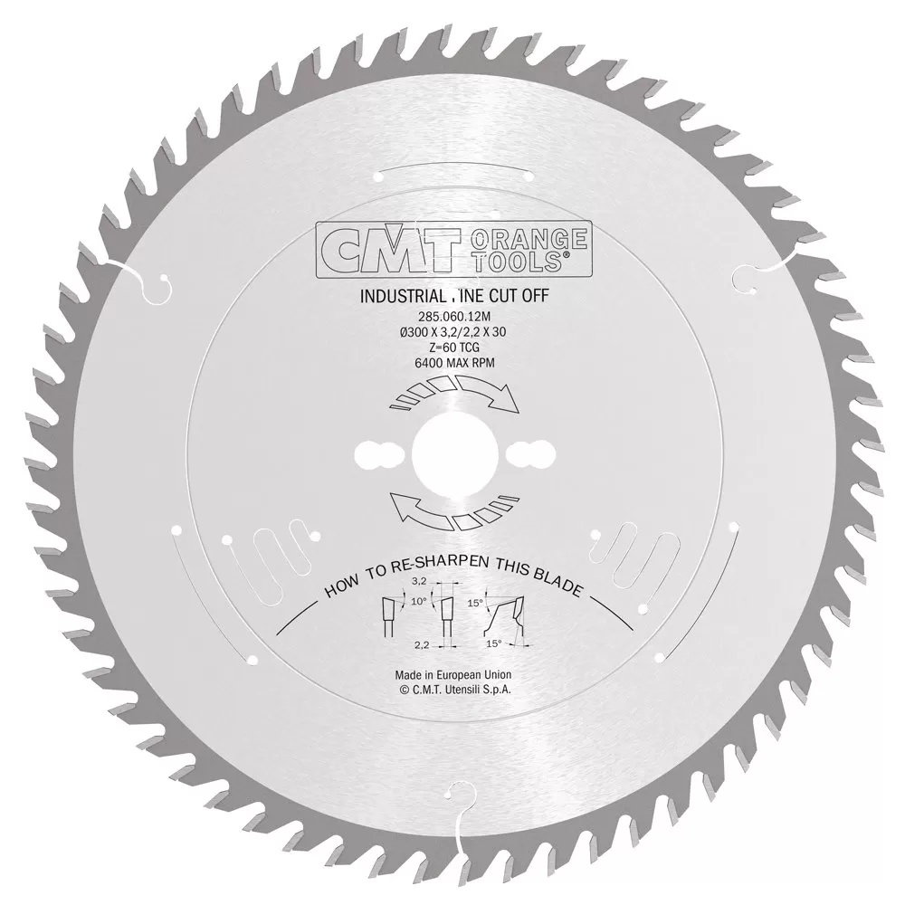 Lama Circolare Per Taglio Traverso Vena 250 X 3,2 / 2,2 X 30 Z.48 Cmt 285.048.10m