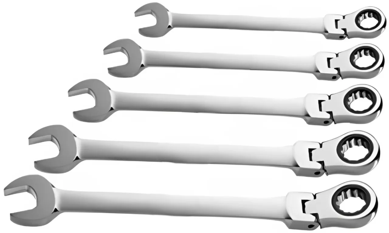 Set Di 5 Chiavi Combinate A Cricchetto Snodate Valex 1461754