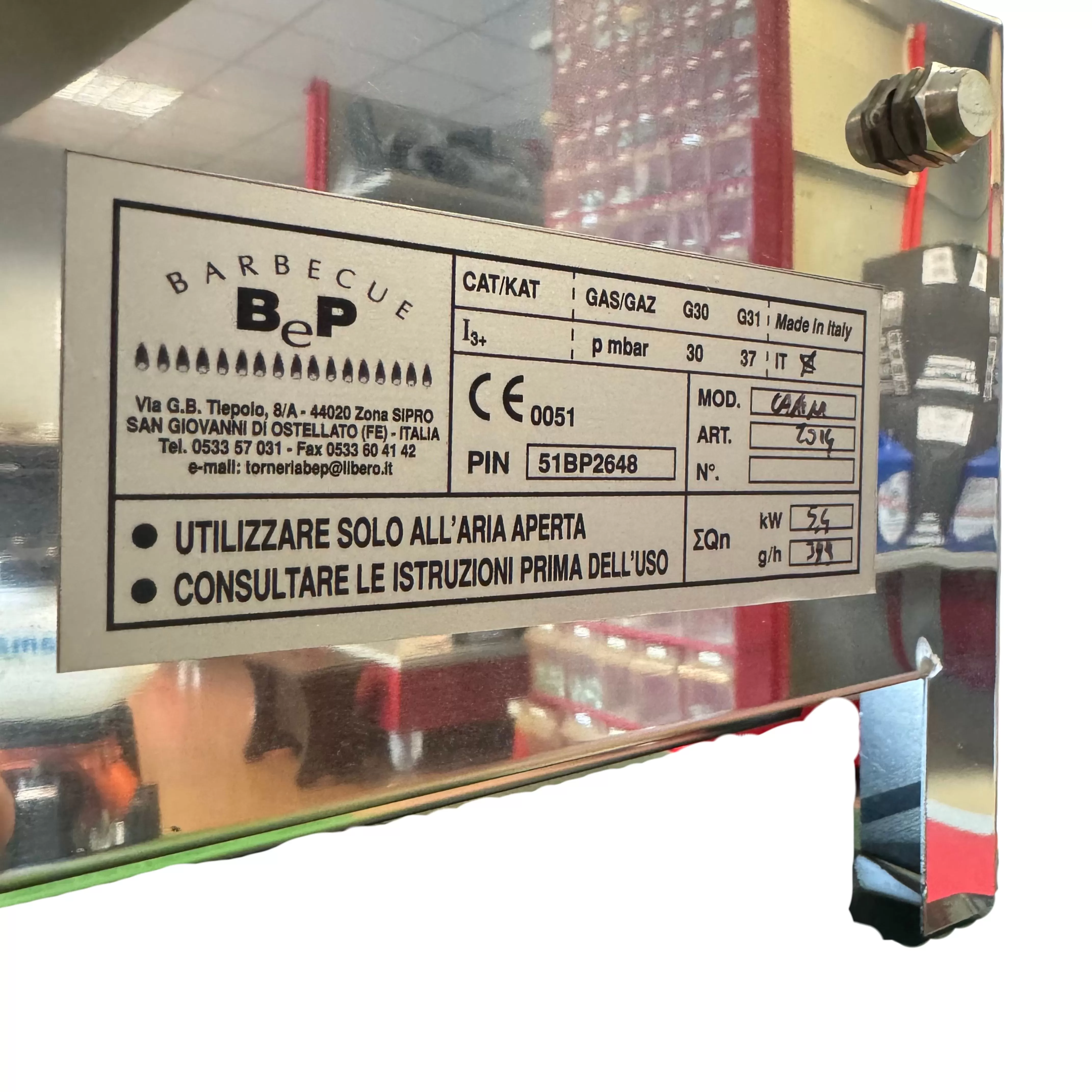 Barbecue A Gas In Acciaio Inox 5 Kw Griglia 60 X 40 Cm 