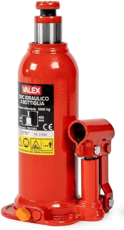 Cric Idraulico A Bottiglia Da 5000 Kg Valex 1651001