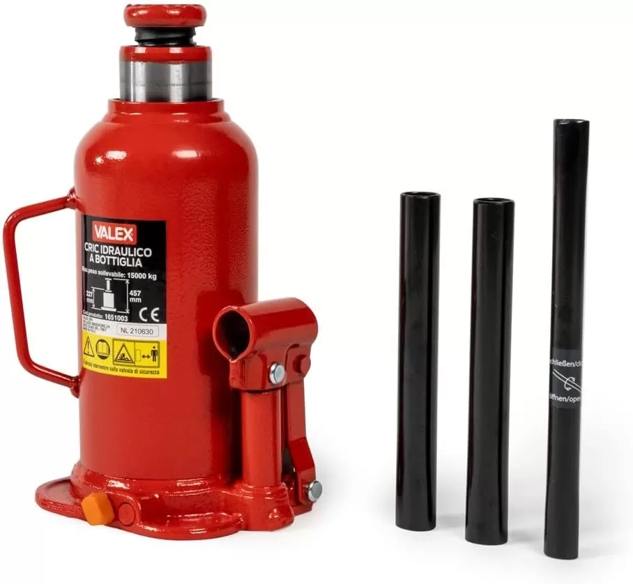 Cric Idraulico A Bottiglia Da 15000 Kg Valex 1651003