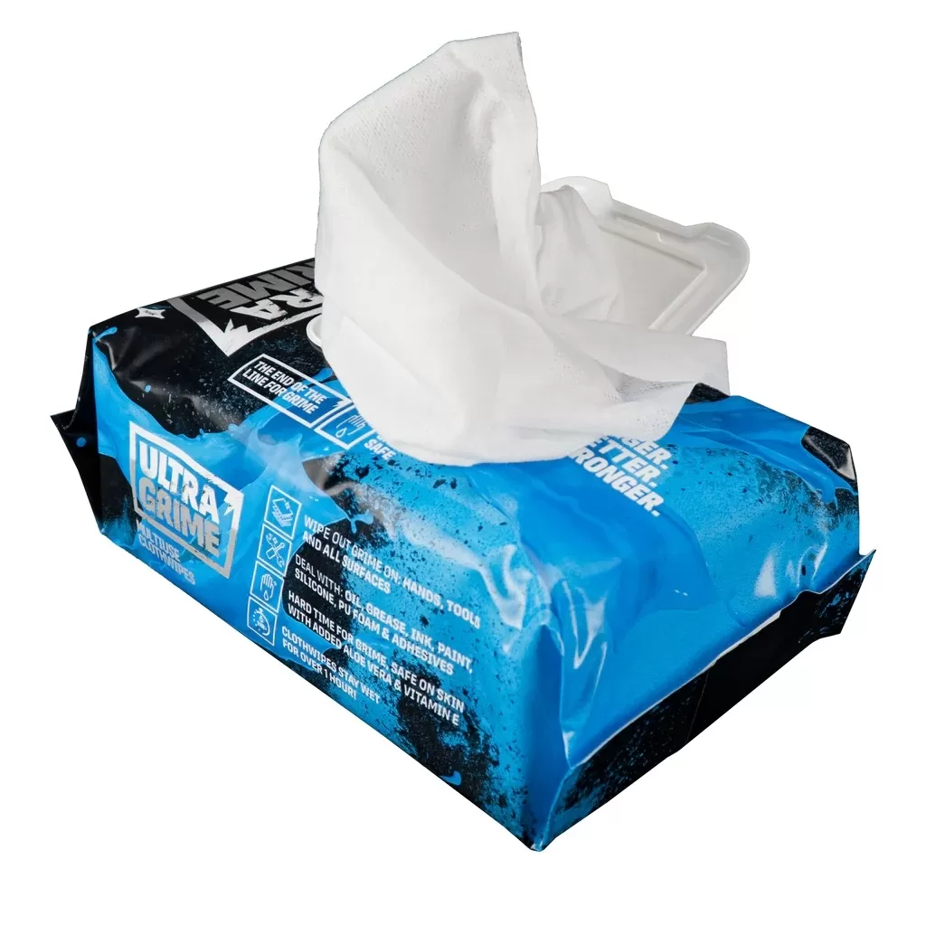 Set Di 100 Salviette Multiuso Ultragrime Pro Xxl