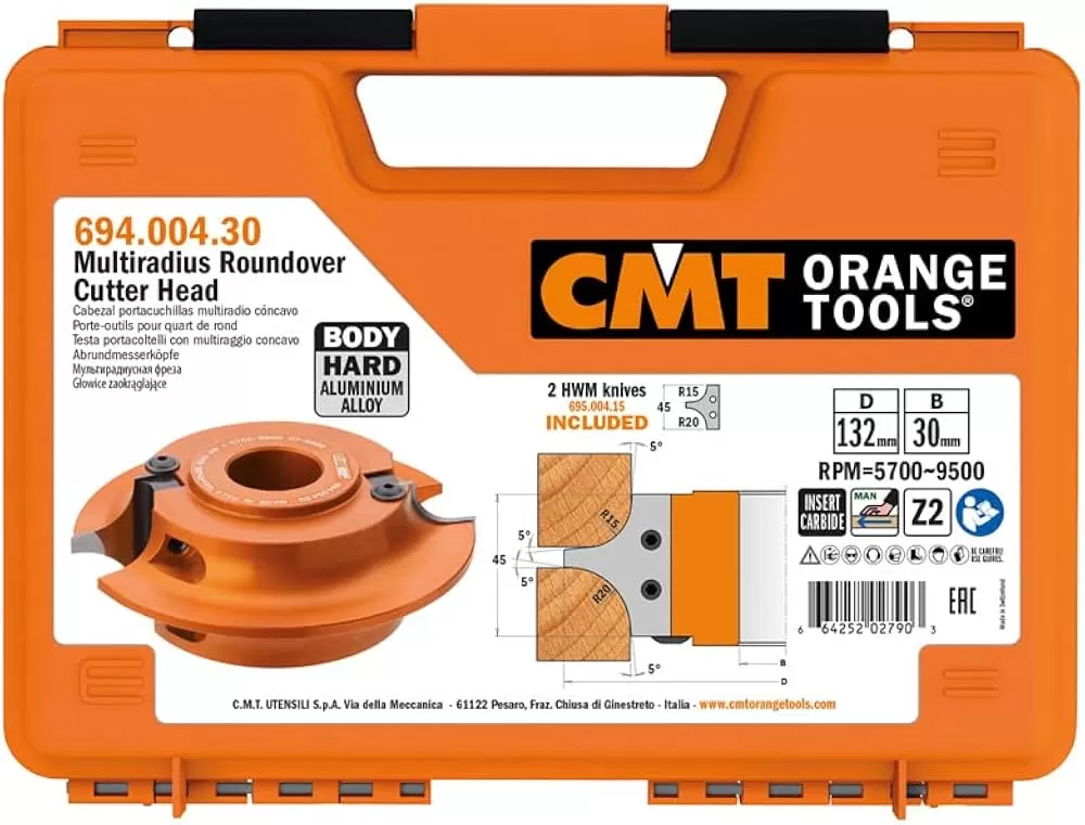 Testa Portacoltelli Con Multiraggio Concavo 132 Mm Cmt 694.004.30