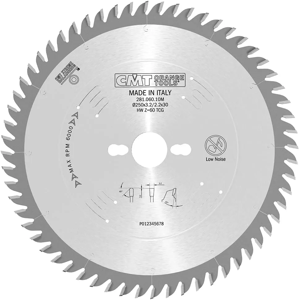 Lama A Dente Trapezoidale Cmt &oslash; 250 X 3,2 / 2,2 X 30 Z.60
