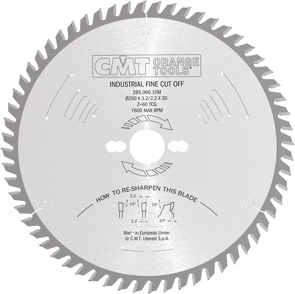 Lama Circolare Per Taglio Traverso Vena 250 X 3,2 / 2,2 X 30 Z.48 Cmt 285.048.10m