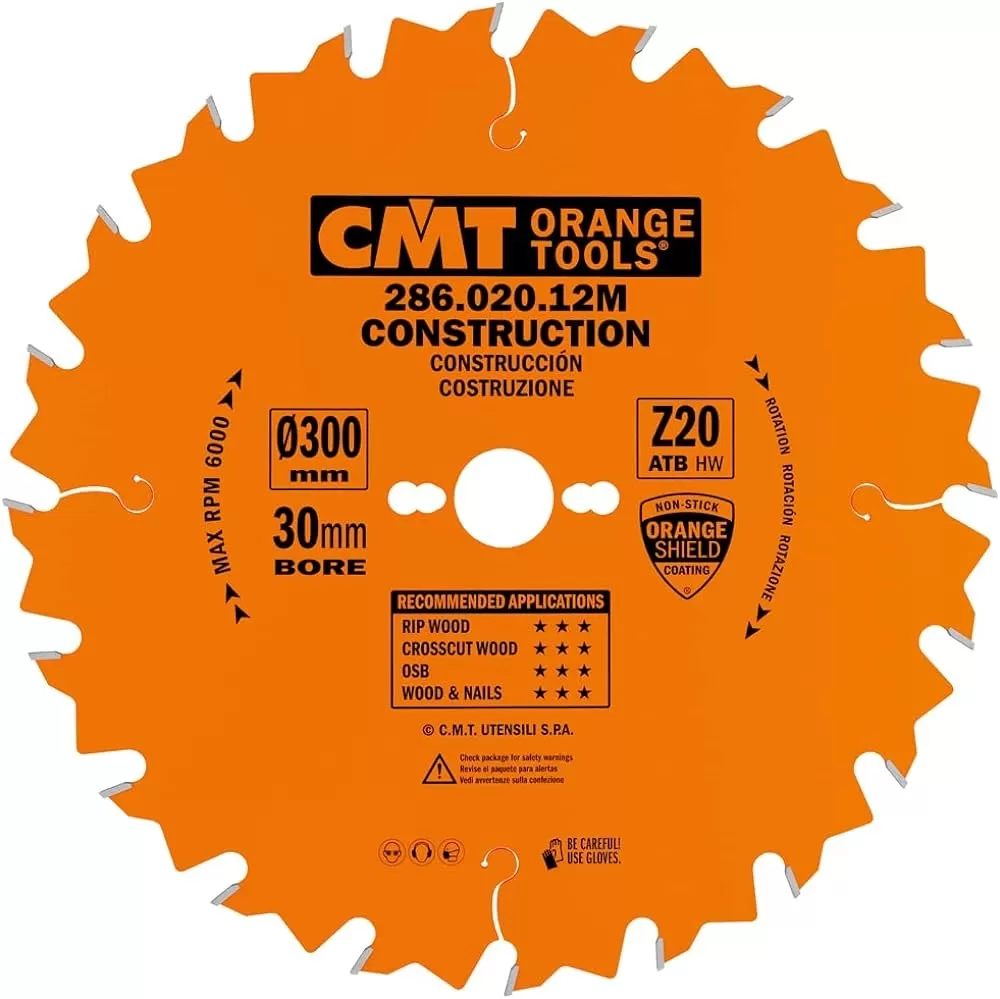 Lama Circolare Con Limitatore Per L'edilizia 300 X 2,8 / 1,8 X 30 Z.20 Cmt 286.020.12m