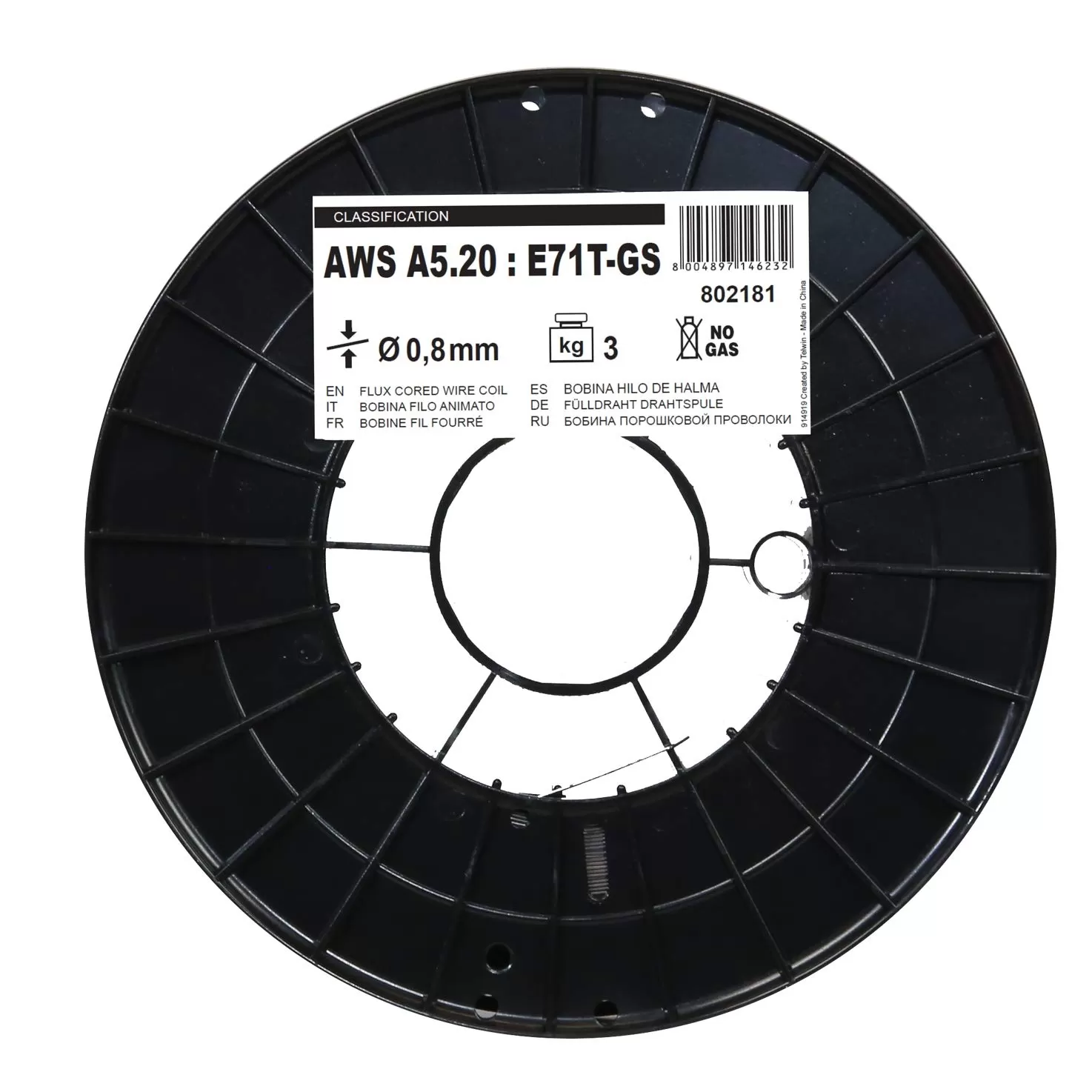 Bobina In Filo Animato &oslash; 0,8 Mm Da 3 Kg Telwin
