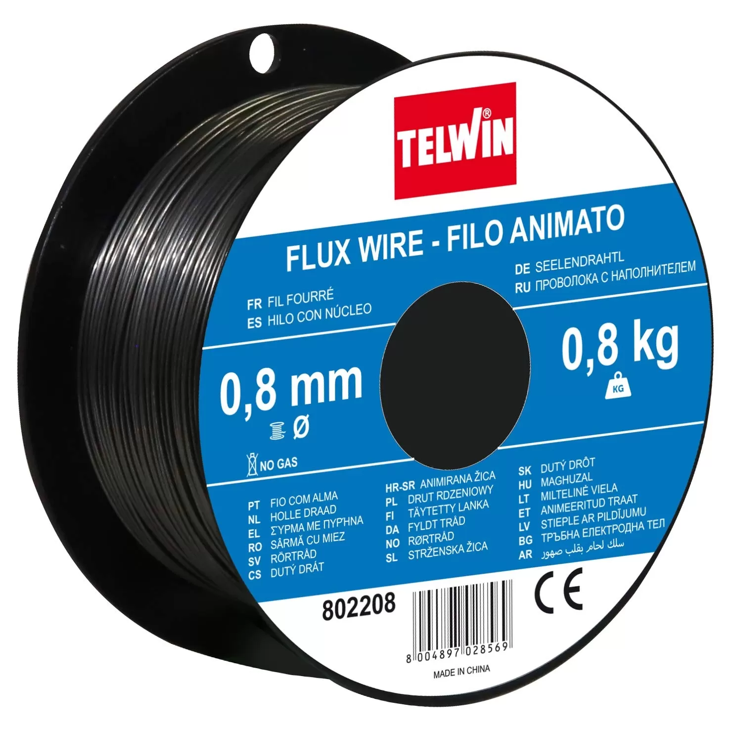 Bobina In Filo Animato &oslash; 0,8 Mm Da 3 Kg Telwin
