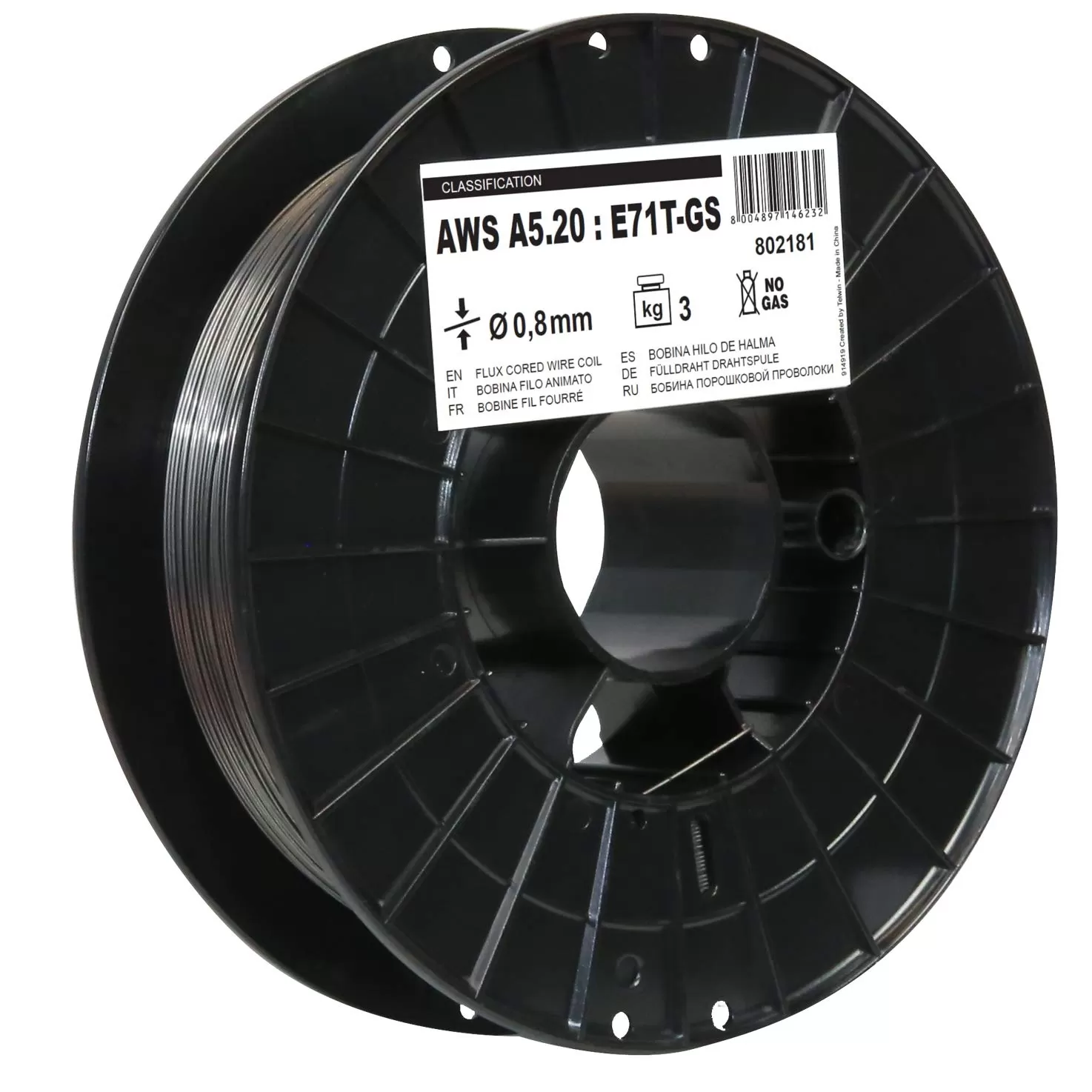 Bobina In Filo Animato &oslash; 0,8 Mm Da 3 Kg Telwin