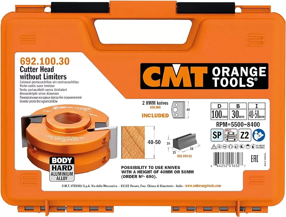 Testa Portacoltelli Senza Limitatore Cmt &oslash; 100 X 40 X 30