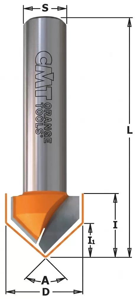 Fresa per Intagli a "V" a 90&deg; HW D=31.7mm Attacco 8mm - 915.317.11