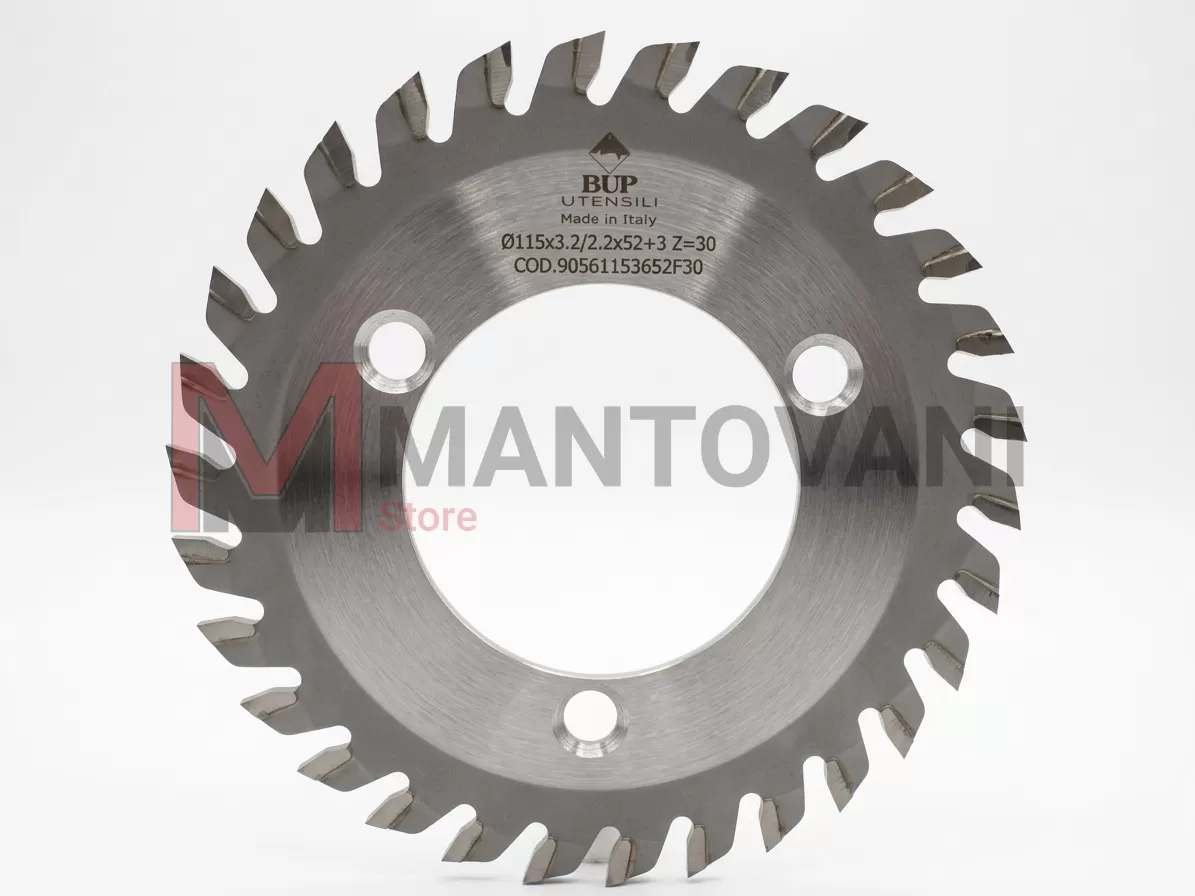 Lama Circolare HW BUP Utensili &Oslash; 115x3,2/2,2 mm Z=30 F.52+3 DX