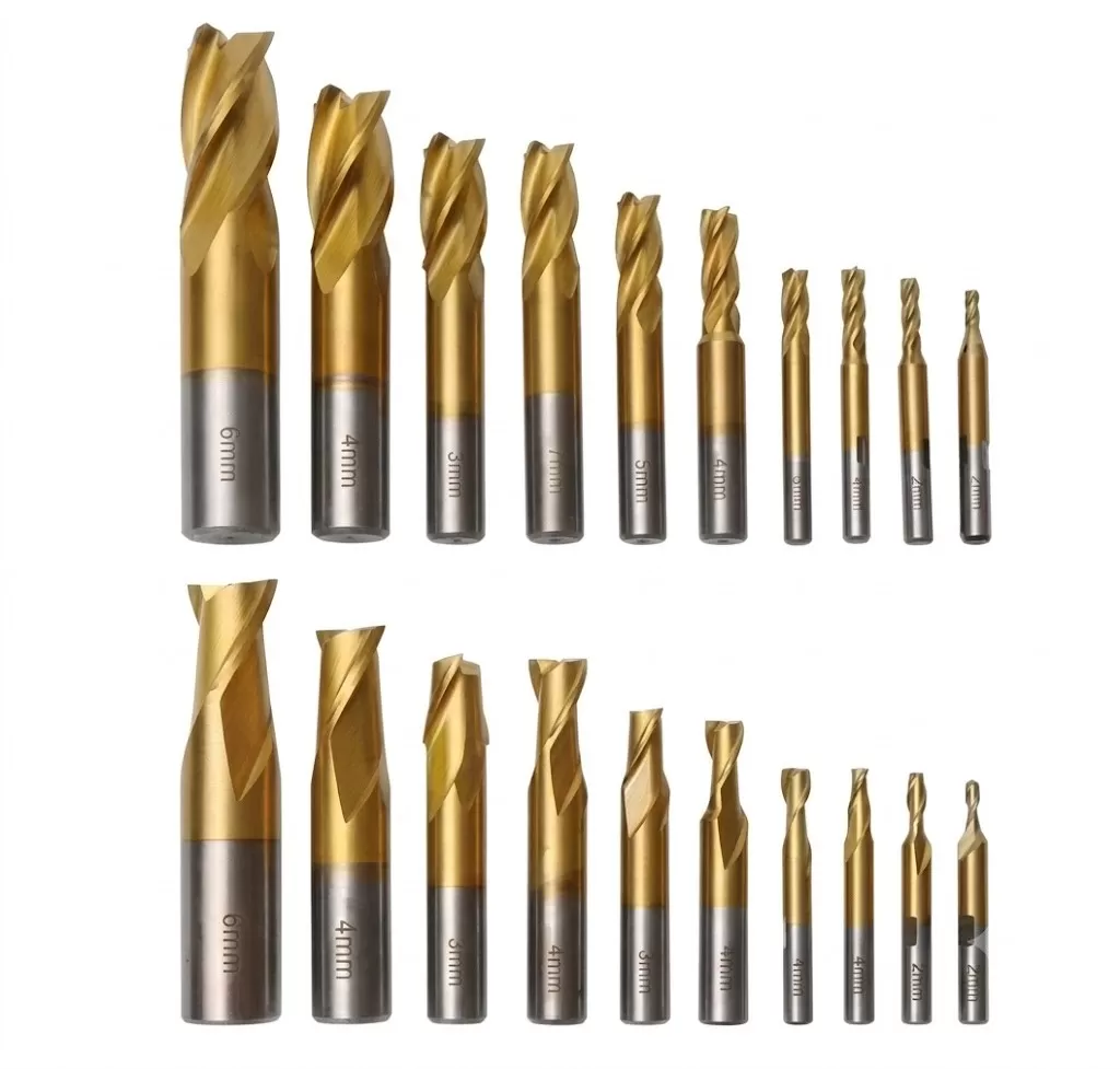 Set Di 20 Frese Cilindriche A Candela In Hss Optimum