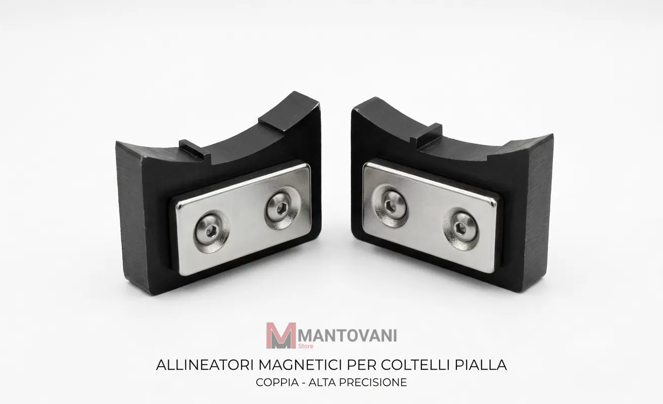 Coppia Allineatori Calibri Magnetici di precisione per Coltelli Pialla &ndash; per Alberi Pialla fino a &Oslash; 120 mm