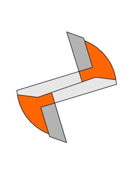 Fresa A Taglienti Diritti In Hw Z2 12 Mm Cmt 912.120.11