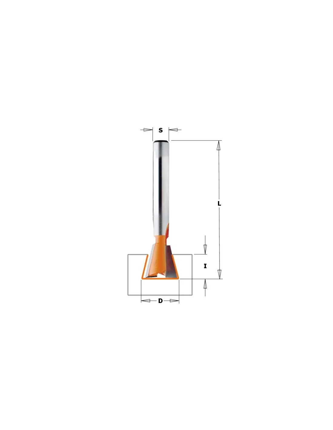 Fresa Per Unione A Coda Di Rondine In Hw 19 Mm Cmt 918.190.11