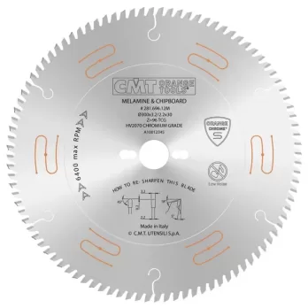 Lama A Dente Trapezoidale Cromata E Silenziata 300 X 3,2 / 2,2 X 30 Z.96 Cmt 