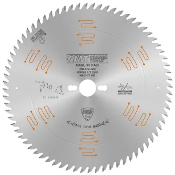 Lama Circolare Cromata E Silenziata Cmt &oslash; 300 X 3,2 / 2,2 X 30 Z 72