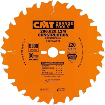 Lama Circolare Con Limitatore Per L'edilizia 300 X 2,8 / 1,8 X 30 Z.20 Cmt 286.020.12m
