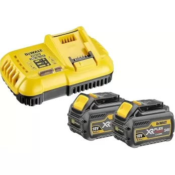 Set Di Caricabatterie 8.0 Ah + 2 Batterie 6.0 Ah 54v Dewalt Dcb118t2