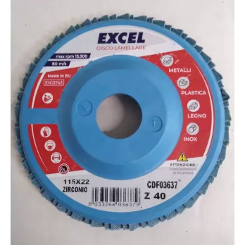 Set Di 10 Dischi Lamellari In Zirconio Excel &oslash; 115 Mm G.40