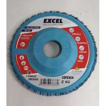 Set Di 10 Dischi Lamellari In Zirconio Excel &oslash; 115 Mm G.60
