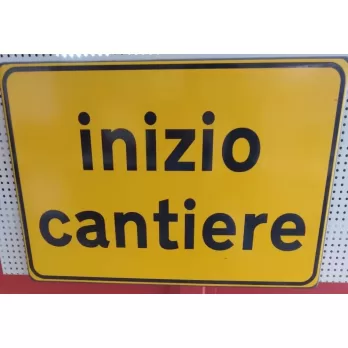 Cartello Stradale Inizio Cantiere