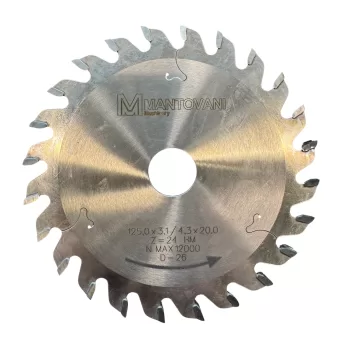 Lama Incisore Conico in HM Sil. Chrome &Oslash; 125 x 3.1 - 4.3 / 2.8 x 20 Z 24