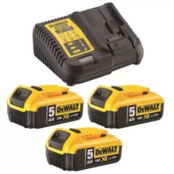Set Completo Di Caricabatterie 4 Ah Con 3 Batterie 18 V Da 5 Ah