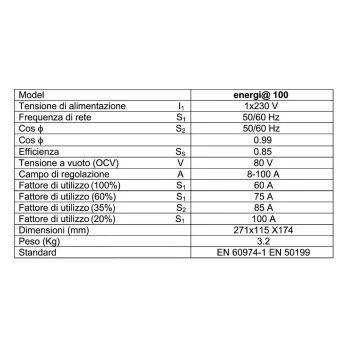 Saldatrice inverter 100 EPS C/CORR.
