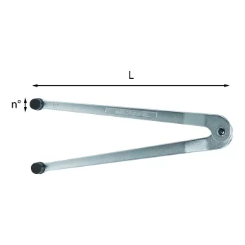 Chiave A Compasso Con Nasello Tondo 215 Mm N&deg;7 Usag U02810108
