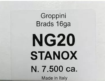 Kit 2 Scatole Groppini Brads 16ga Ng/20 7.500 pz 