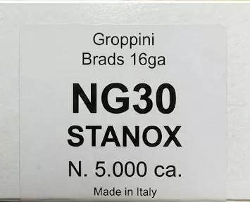 Kit 2 Scatole Groppini Brads 16ga Ng/30 5.000 pz  
