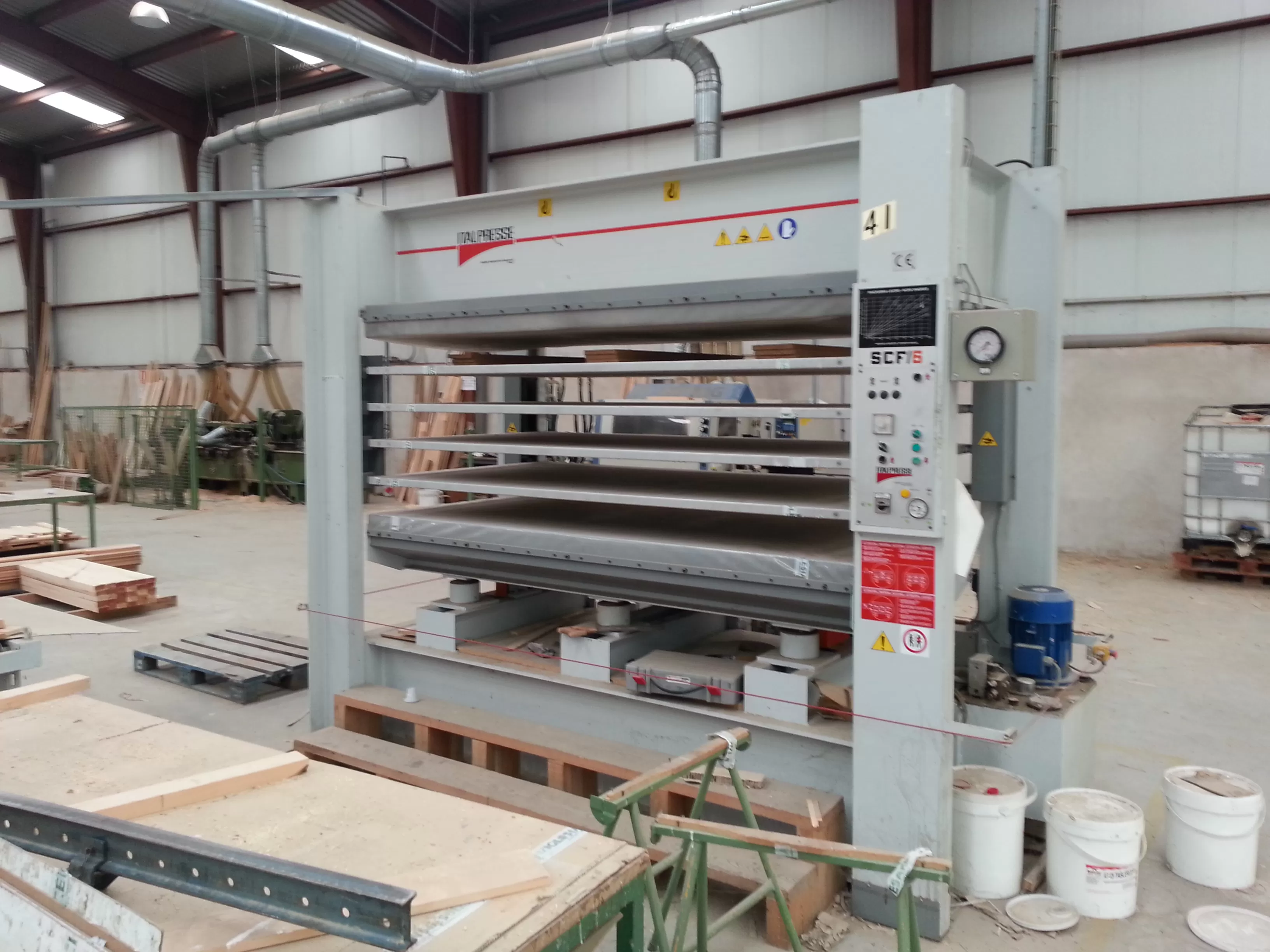 pressa a caldo multivano ITALPRESSE SCF/6  2500x1300 - piani massicci