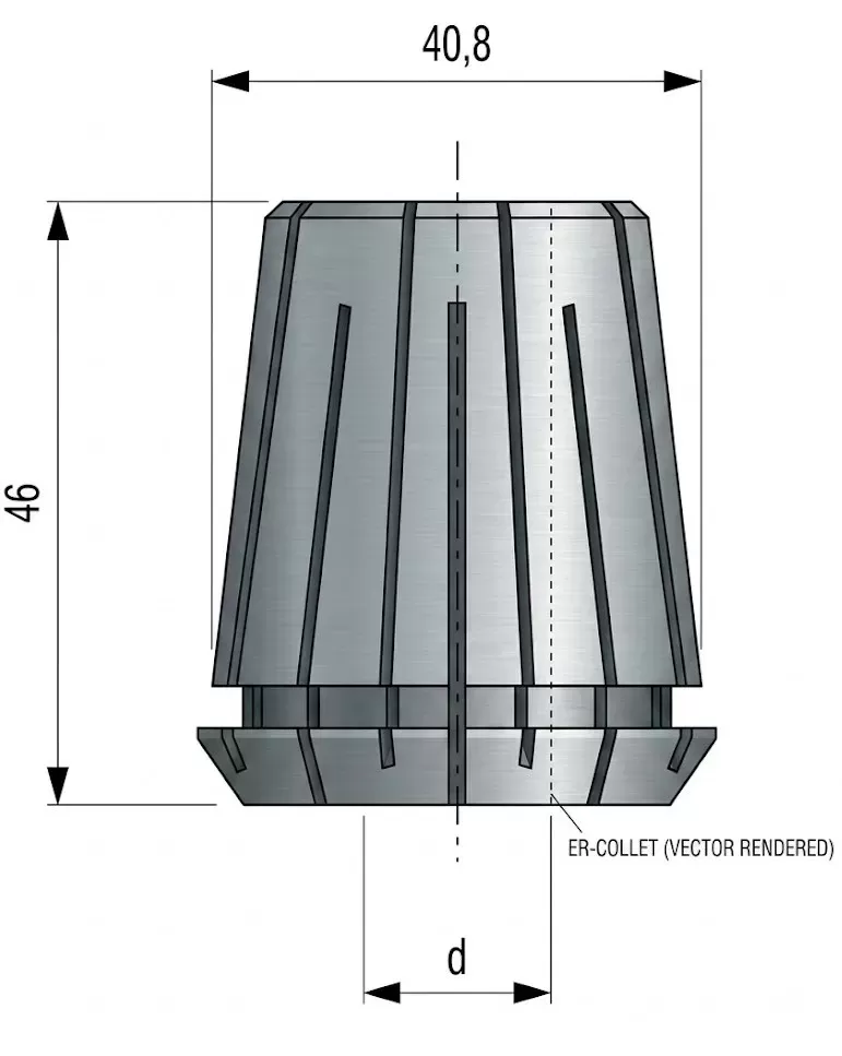 Set di 5 Pinze ER40  Diametro 18 mm per Mandrino di precisione 