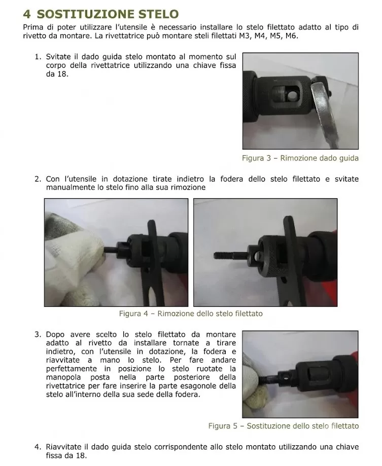Rivettatrice per inserti e filettati