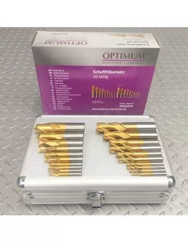 Set Di 20 Frese Cilindriche A Candela In Hss Optimum