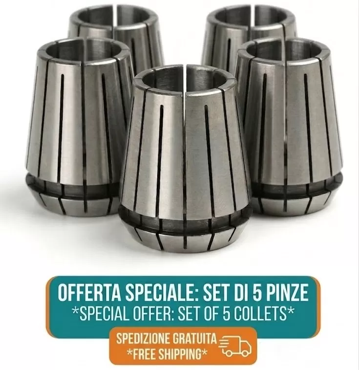 Set di 5 Pinze ER40 Diametro 16 mm per Mandrino di precisione