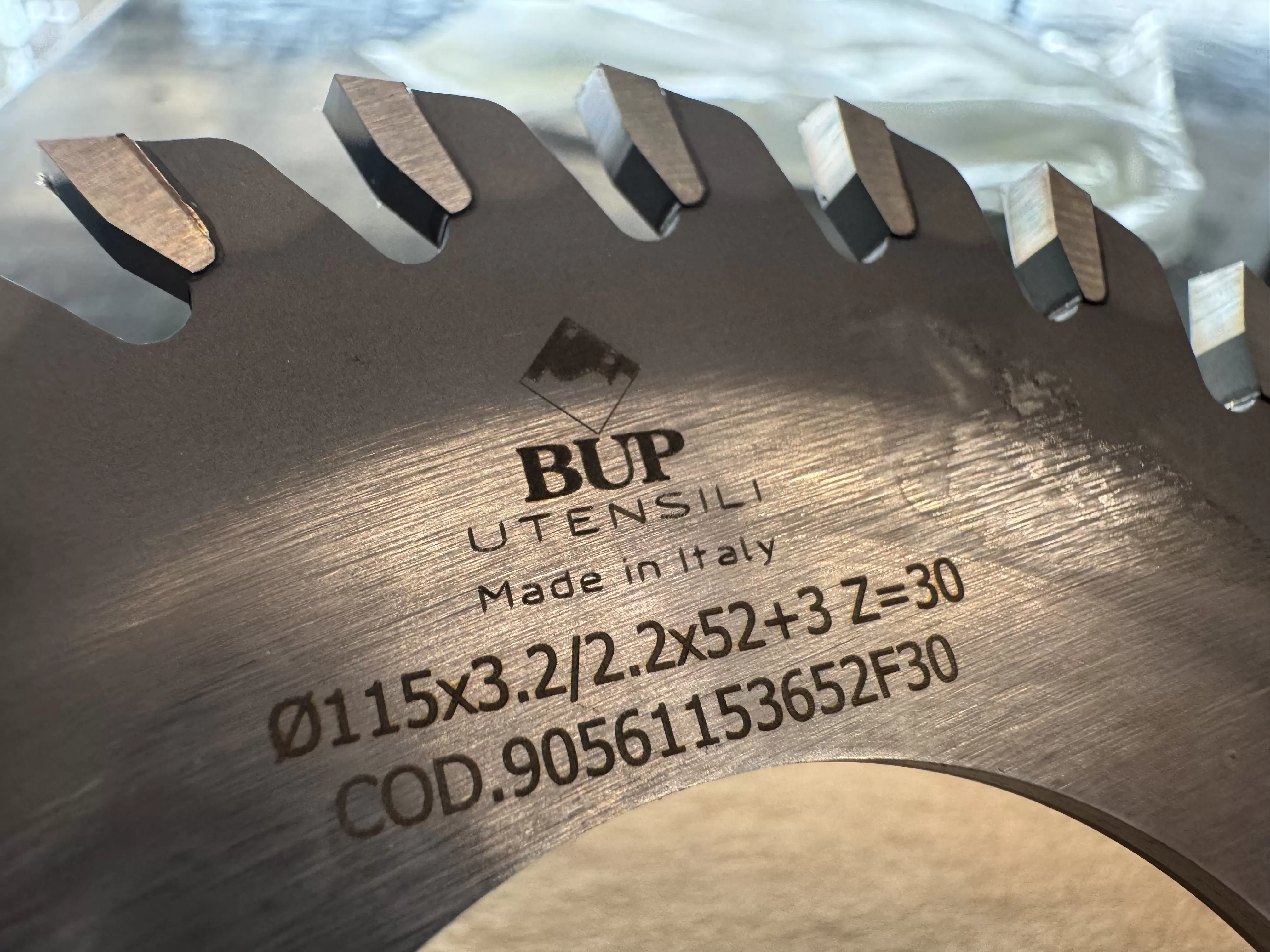 Lama Circolare HW BUP Utensili &Oslash; 115x3,2/2,2 mm Z=30 F.52+3 SX