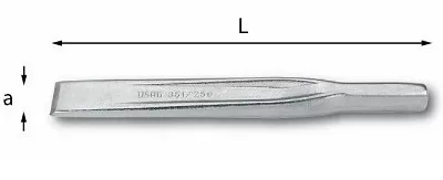 Scalpello Nervato In Acciaio Cromo Vanadio Da 150 Mm Usag U03510003